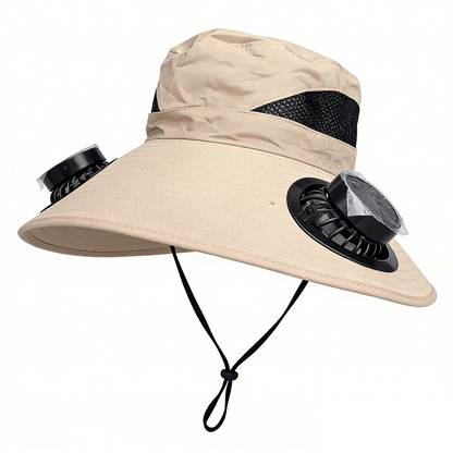 Ultra-Light Waterproof Dual-Motor Solar Fan — Lighter Than a Baseball (Only 9oz)
