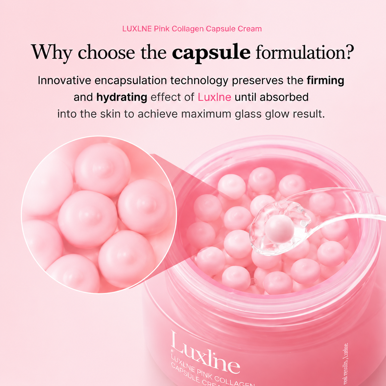 Luxlne Korean Pink Collagen Capsule Cream